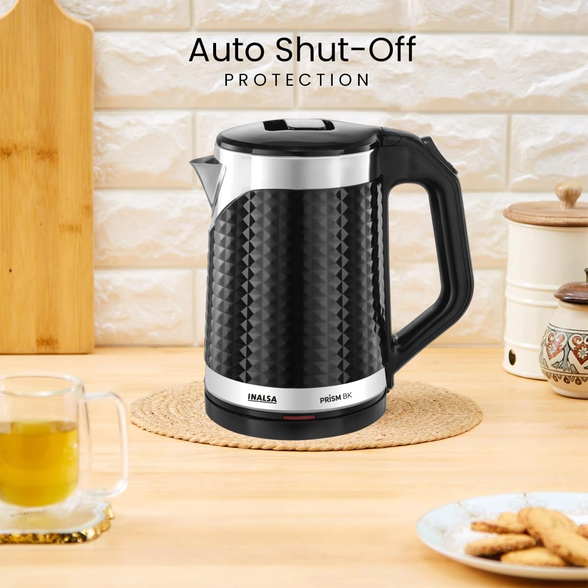 INALSA Double Wall Kettle Prism BK 1.8 Ltr 1500W
